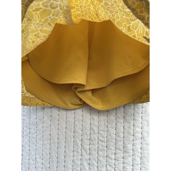 North Face Class V Skort Active Golden Flowers Small Floral Woman’s Yellow - Picture 2 of 9